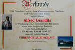 Alfred GRANDITS - Ehrenmitgliedschaft